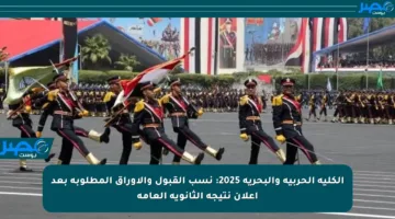 الكلية الحربية والبحرية 2025: نسب القبول والأوراق المطلوبة بعد إعلان نتيجة الثانوية العامة